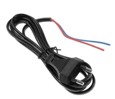 Лот: 17513876. Фото: 1. Сетевой шнур с вилкой черный 1... Электроустановочные изделия