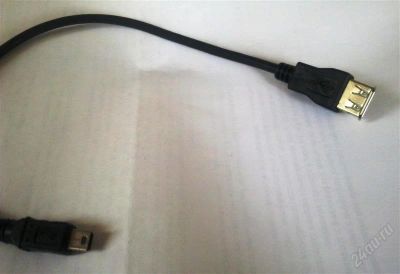 Лот: 2102655. Фото: 1. Переходник с кабелем с USB на... Шлейфы, кабели, переходники