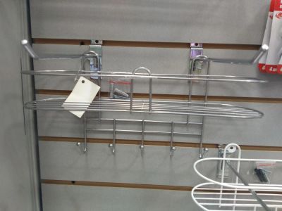 Лот: 9940474. Фото: 1. Полка в ванную, 5 крючков, хром... Крючки, вешалки