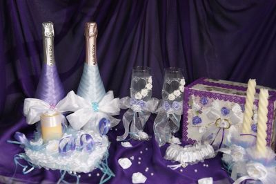 Лот: 8466751. Фото: 1. Свадебный набор/свечи/бокалы/шампанское. Свадебная атрибутика и декор