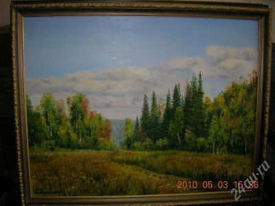 Лот: 359326. Фото: 1. Картина "Дорога к Енисею". Картины, гравюры