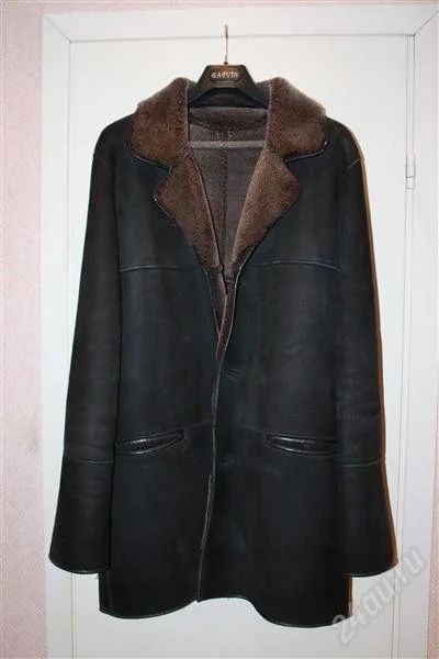 Лот: 963532. Фото: 1. Дубленка мужская, черная, р. 52-54. Верхняя одежда