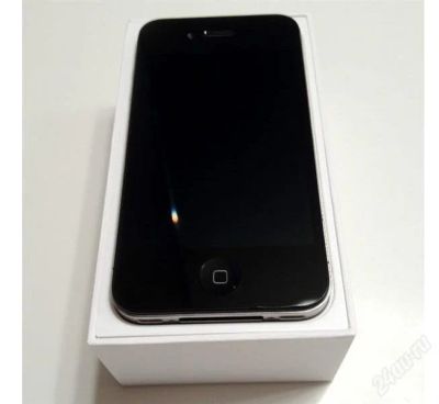 Лот: 1360863. Фото: 1. Apple iPhone 4 32GB черный+Gevey... Смартфоны