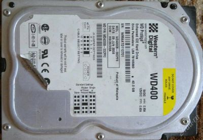 Лот: 1946870. Фото: 1. HDD 40GB WD400. Жёсткие диски (HDD)