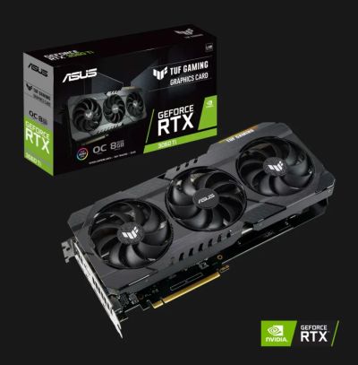 Лот: 18435122. Фото: 1. ASUS GeForce RTX 3060 Ti TUF Gaming... Видеокарты