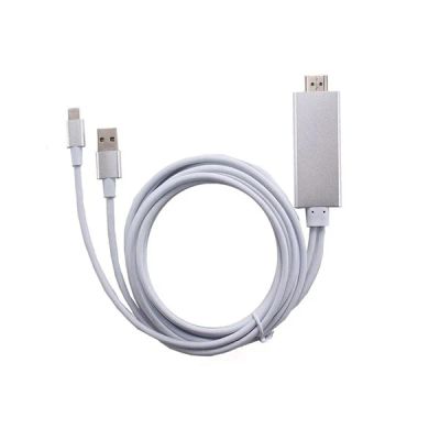 Лот: 9249603. Фото: 1. Кабель HDMI с питанием для iPhone... Дата-кабели, переходники