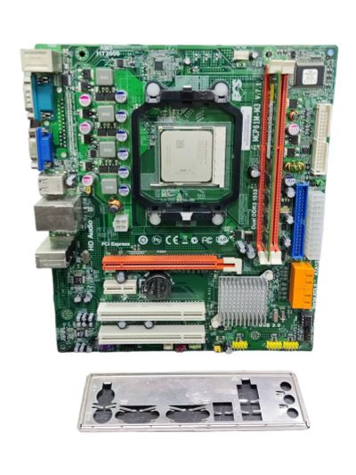 Лот: 22847019. Фото: 1. Мат.плата ECS MCP61M-M3 + AMD... Материнские платы