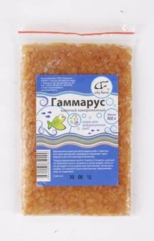 Лот: 16204873. Фото: 1. Гаммарус вареный, заморозка 100г... Корма