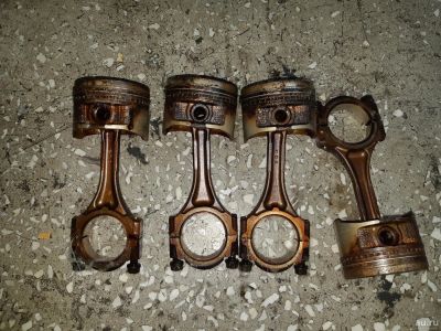 Лот: 14482350. Фото: 1. поршень 3шт. + шатун 4шт. Toyota... Двигатель и элементы двигателя