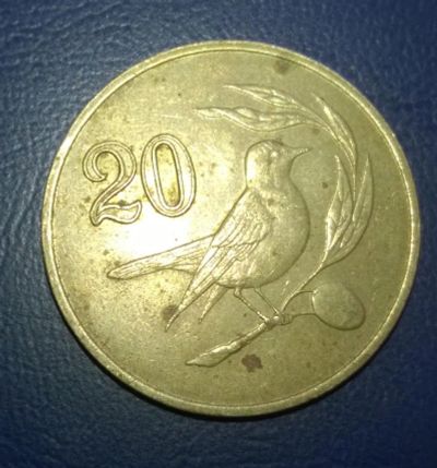 Лот: 5432932. Фото: 1. 20 центов Кипр. Европа
