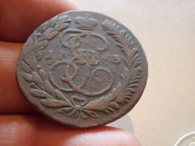 Лот: 14567150. Фото: 1. 2 копейки 1763 года, ММ, перечекан... Россия до 1917 года