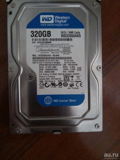 Лот: 10302110. Фото: 1. Жесткий диск 3.5 320GB 7200об... Жёсткие диски (HDD)