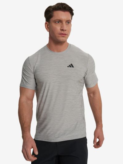 Лот: 25085515. Фото: 1. Футболка мужская adidas, Серый. Другое (спортивная одежда)