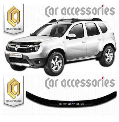 Лот: 4831407. Фото: 1. Дефлектор капота (чёрный) Renault... Детали тюнинга