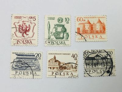 Лот: 23593476. Фото: 1. 700-летие Варшавы. Герб Варшавы... Марки