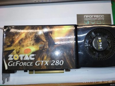 Лот: 15040382. Фото: 1. Видеокарта GeForce Zotac GTX 280... Видеокарты