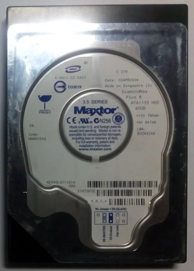 Лот: 4752049. Фото: 1. HDD / Maxtor / Model: 6E040L0... Жёсткие диски (HDD)