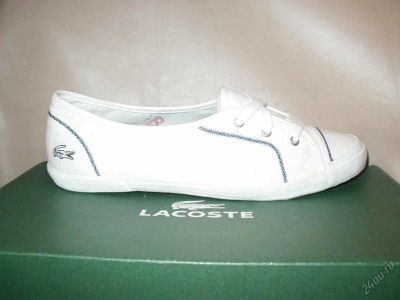 Лот: 5926138. Фото: 1. Кеды ткань Lacoste р.38rus дефект. Кеды, кроссовки, слипоны