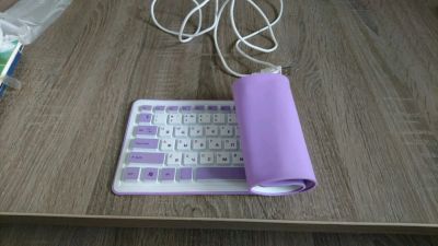 Лот: 10247878. Фото: 1. Клавиатура USB гибкая, влагозащищенная... Клавиатуры и мыши