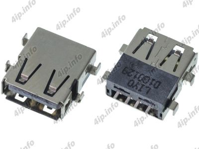 Лот: 17452470. Фото: 1. Разъем USB US-019, черный USB2... Разъёмы