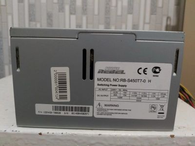 Лот: 16352166. Фото: 1. Блок питания power rebel RB-S450T7-0. Корпуса, блоки питания