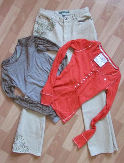 Лот: 11892999. Фото: 1. Джинсы Ralph Lauren и 2 лонгслива. Джинсы