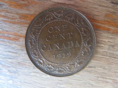 Лот: 16977725. Фото: 1. Канада 1 цент 1919 года. Америка