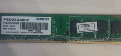 Лот: 7923283. Фото: 1. Оперативная память DDR2 4 GB Patriot. Оперативная память