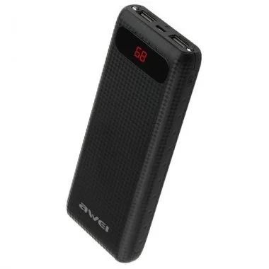 Лот: 14903210. Фото: 1. Внешний аккумулятор 20000mAh AWEI... Внешние, портативные аккумуляторы для смартфонов (Power bank)