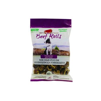 Лот: 10400838. Фото: 1. лакомство Titbit Beef Rolls Для... Корма