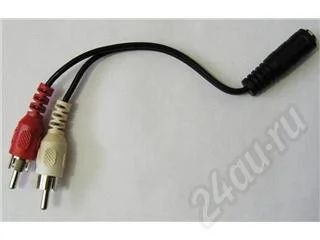 Лот: 233195. Фото: 1. Переходник miniJack -> RCA (тюльпаны... Разъёмы
