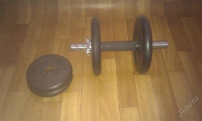 Лот: 1754551. Фото: 1. Гантеля Barbell 10+5кг. Гантели