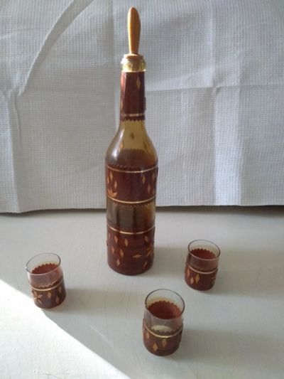 Лот: 17345331. Фото: 1. Графинчик с рюмками. Кувшины, графины