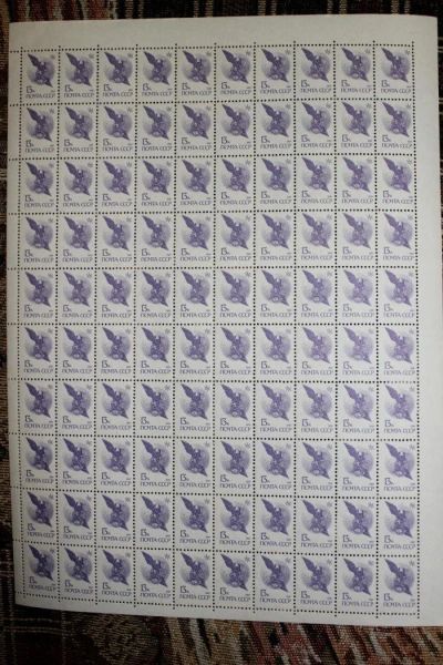 Лот: 9408685. Фото: 1. Лист из 100 чистых марок 13 коп... Марки