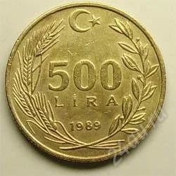 Лот: 50713. Фото: 1. Турция. 500 лира 1989г. Ближний восток