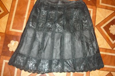Лот: 4774104. Фото: 1. юбка из кусочков кожи 44-46. Юбки