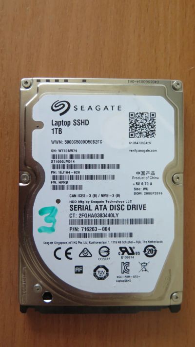 Лот: 24001074. Фото: 1. Жесткий диск Seagate Laptop SSHD... Жёсткие диски (HDD)