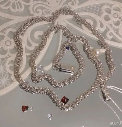 Лот: 13475672. Фото: 1. цепь Бисмарк серебряная 55 см. Цепочки