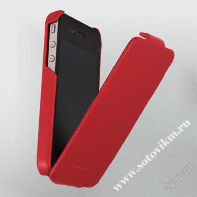 Лот: 2960641. Фото: 1. Чехол Книжка iphone 4/4s Красный. Чехлы, бамперы