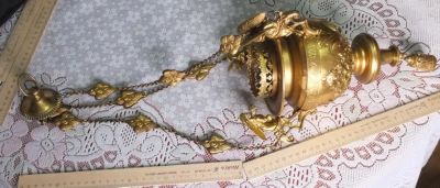 Лот: 15080718. Фото: 1. лампада большая латунная с ангелами... Иконы