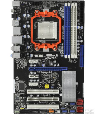 Лот: 16356236. Фото: 1. Материнская плата Asrock M3N78D... Материнские платы