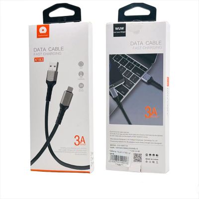 Лот: 22145184. Фото: 1. Кабель WUW X183 USB->Type-C 3A... Дата-кабели, переходники