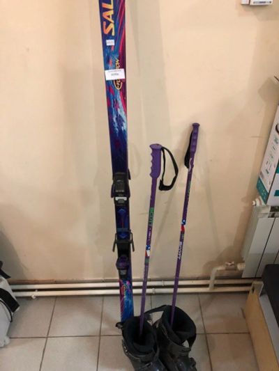 Лот: 10738480. Фото: 1. Лыжи Salomon Evolution 8000+ботинки... Лыжи