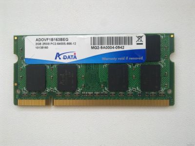 Лот: 13332292. Фото: 1. A-DATA ddr2 pc-6400s 2Gb ADOVF1B163BEG. Оперативная память