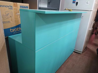 Лот: 16280455. Фото: 1. Ресепшн голубой. Другое (офисная мебель и домашние кабинеты)