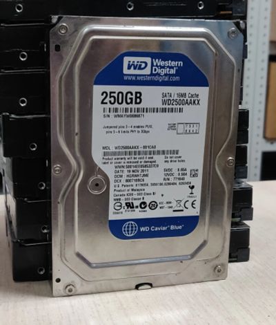 Лот: 20352766. Фото: 1. HDD 250 Гб/WD/3,5''/Sata/7200об... Жёсткие диски