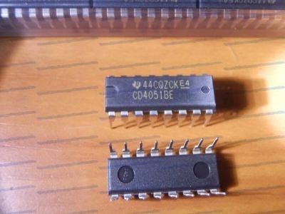 Лот: 9991278. Фото: 1. CD4051BE. Микросхемы