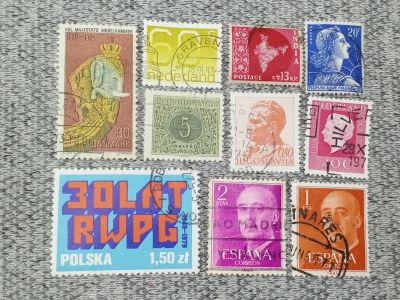 Лот: 25845946. Фото: 1. Набор из 10 почтовых марок - Мира. Марки