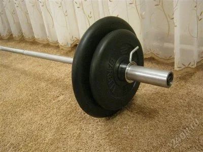 Лот: 443133. Фото: 1. Штанга весом 65кг. Штанги, блины