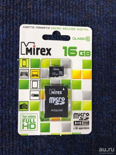 Лот: 14025338. Фото: 1. Карта памяти microSDHC Mirex 16GB... Карты памяти